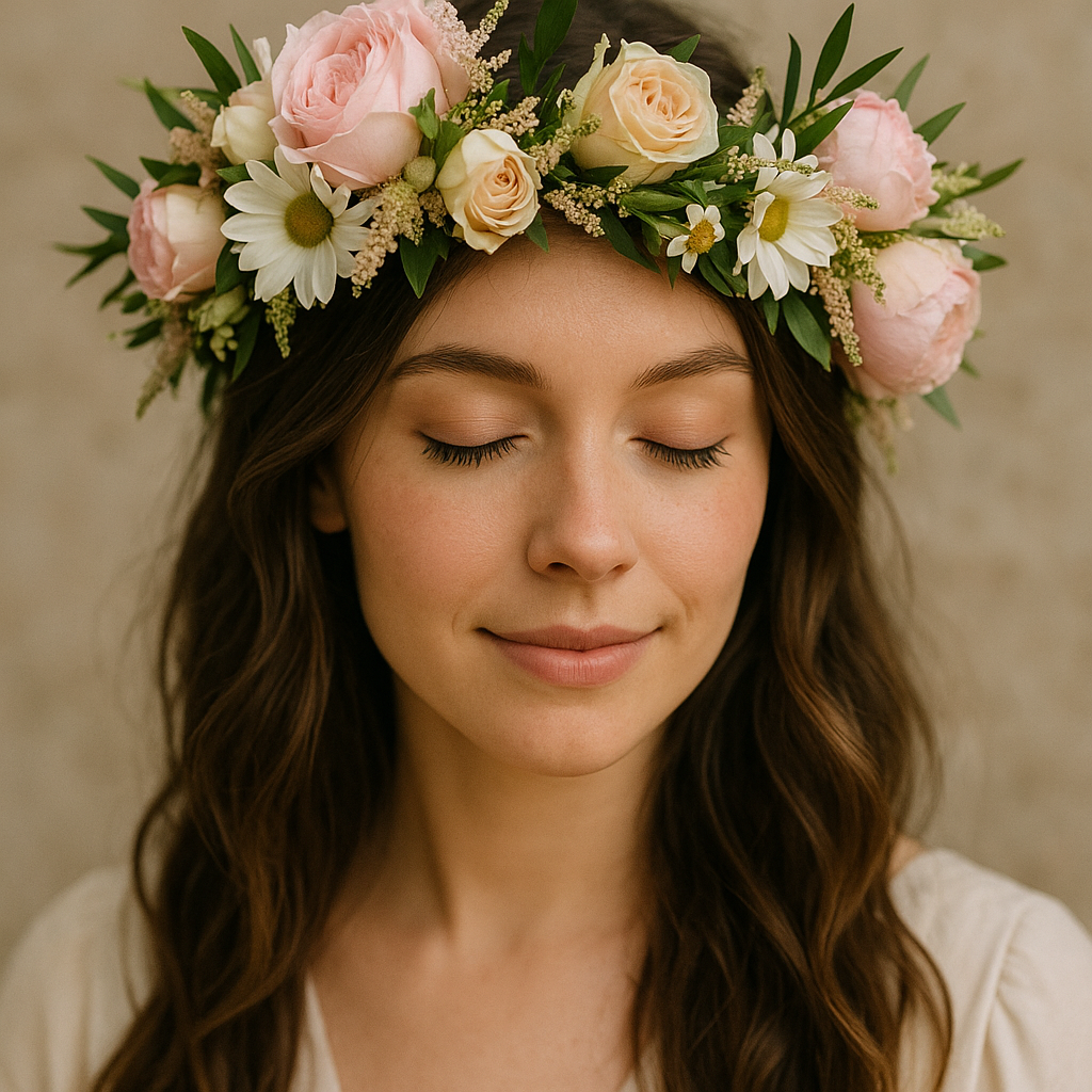 Flower Crown Blushing Meadow – Brandi Nicole Floral Designer
